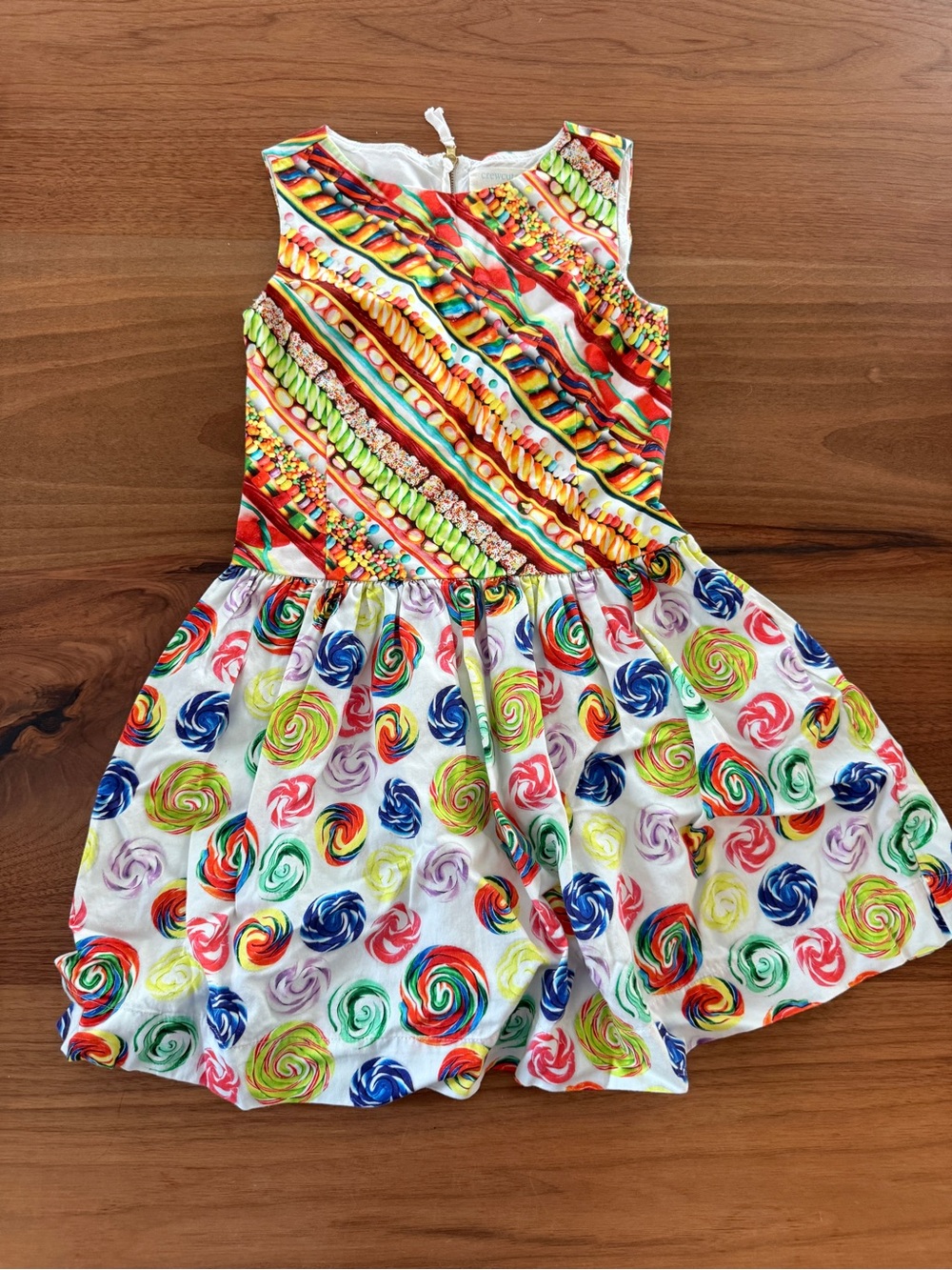 Crewcuts Colorful Candy Swirl Sleeveless Kids Dress